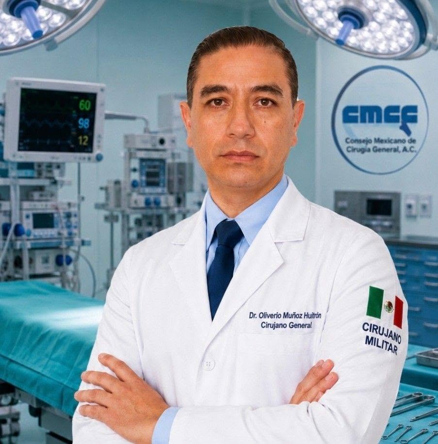 Retrato del Dr. Oliverio Muñoz Huitrón publicado en Facebook
